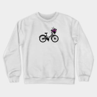 Bicycle with a Basket Full of Flowers Crewneck Sweatshirt